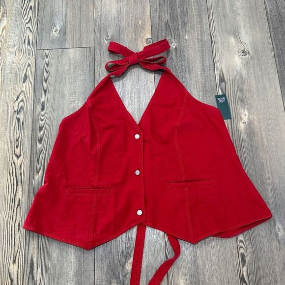 Wild Fable Red Halter Vest - Picture 1 of 6